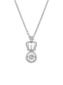 thumb Alloy Cubic Zirconia Crown Dainty Necklace 0