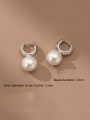 thumb 925 Sterling Silver Cubic Zirconia Geometric Minimalist Huggie Earring 4