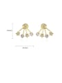 thumb Brass Cubic Zirconia Irregular Dainty Stud Earring 3