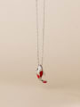 thumb 925 Sterling Silver Enamel Dolphin Minimalist Necklace 3