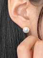 thumb 925 Sterling Silver Freshwater Pearl Irregular Minimalist Stud Earring 1