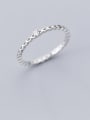 thumb 925 Sterling Silver Hollow Water Drop Minimalist Free Size Ring 1