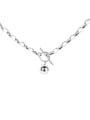 thumb 925 Sterling Silver Hollow Geometric Chain Vintage Necklace 0