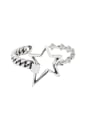 thumb 925 Sterling Silver  Retro simple irregular five-pointed star Band Ring 0