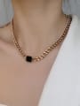 thumb Titanium Steel Geometric Minimalist Hollow Chain Necklace 2