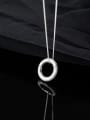 thumb 925 Sterling Silver Hollow Geometric Minimalist Necklace 2