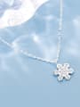thumb 925 sterling silver simple fashion snowflake pendant necklace 0