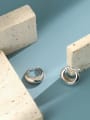 thumb 925 Sterling Silver Round Vintage Stud Earring 1