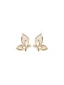 thumb 925 Sterling Silver Enamel Butterfly Cute Stud Earring 2