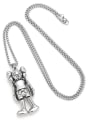 thumb Stainless steel Alloy Pendant Robot Hip Hop Long Strand Necklace 0