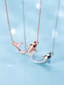 thumb 925 Sterling Silver Fashion cute diamond dolphin Necklace 0