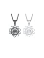 thumb Stainless steel Hollow  Flower Hip Hop Necklace 0