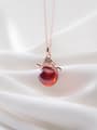 thumb 925 Sterling Silver   Retro ethnic style cute synthetic Garnet Necklace 3