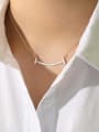 thumb 925 Sterling Silver Rectangle Minimalist Necklace 1