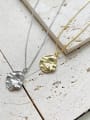 thumb 925 Sterling Silver Irregular Vintage geometry Pendant Necklace 4