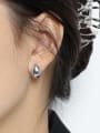 thumb 925 Sterling Silver Water Drop Minimalist Stud Earring 1