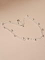 thumb 925 Sterling Silver Minimalist  Inter  Bead Chain Anklet 0