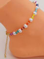 thumb Stainless steel Geometric Bohemia  Freshwater Pearl Multi Color Anklet 2