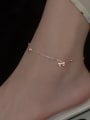 thumb 925 Sterling Silver Minimalist Heart Anklet 3