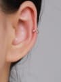 thumb 925 Sterling Silver  Minimalist Waves C shape Clip Earring 1