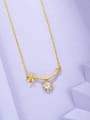 thumb Alloy Cubic Zirconia Flower Dainty Necklace 3