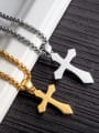 thumb Titanium Cross Minimalist Regligious Necklace 2