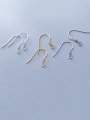 thumb 925 Sterling Silver With Minimalist Ear Hook Semi-Finished Earring Accessories 1
