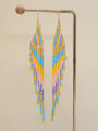thumb Zinc Alloy Miyuki Millet Bead Geometric Tassel Bohemia Pure handmade Weave Earring 2