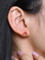 thumb Stainless steel Enamel Friut Cute Stud Earring 1