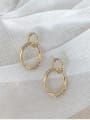 thumb Alloy With Imitation Gold Plated Simplistic Hollpw Oval Drop Earrings 3