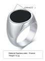 thumb Titanium Steel Acrylic Geometric Minimalist Band Ring 3