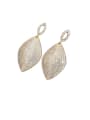 thumb Copper With Cubic Zirconia  Luxury Leaf Cluster Earrings 1