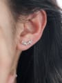thumb 925 Sterling Silver Imitation Pearl Irregular Cute Clip Earring 1