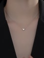 thumb 925 Sterling Silver  Minimalist Smooth Heart  Pendant Necklace 1