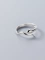 thumb 925 Sterling Silver Minimalist  Snake  Free Size Ring 1