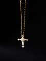 thumb 925 Sterling Silver Cubic Zirconia Cross Minimalist Regligious Necklace 3