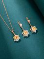 thumb Alloy Crystal Dainty Star Earring and Necklace Set 1