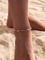 thumb Titanium Steel Imitation Pearl  Irregular Minimalist  Anklet 1