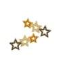 thumb Brass Cubic Zirconia Hollow Star Bohemia Stud Earring 2