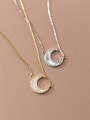 thumb 925 Sterling Silver Shell Moon Minimalist Necklace 1
