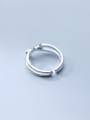 thumb 925 Sterling Silver Moon Minimalist Stackable Ring 4