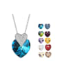 thumb 925 Sterling Silver Austrian Crystal Heart Classic Necklace 0