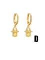 thumb Brass Cubic Zirconia Mermaid Trend Huggie Earring 3