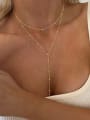 thumb Stainless steel Tassel Minimalist Lariat Necklace 1