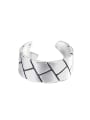 thumb 925 Sterling Silver Geometric square Vintage Band Ring 0
