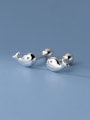 thumb 925 Sterling Silver Dolphin Minimalist Stud Earring 2