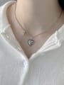 thumb 925 Sterling Silver Simple heart pendant Necklace 0