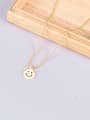 thumb Titanium Bead chain Minimalist Smiley pendant Necklace 3