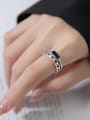 thumb 925 Sterling Silver Acrylic Geometric Vintage Stackable Ring 3