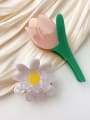thumb Cellulose Acetate Minimalist Flower Alloy Multi Color Jaw Hair Claw 3